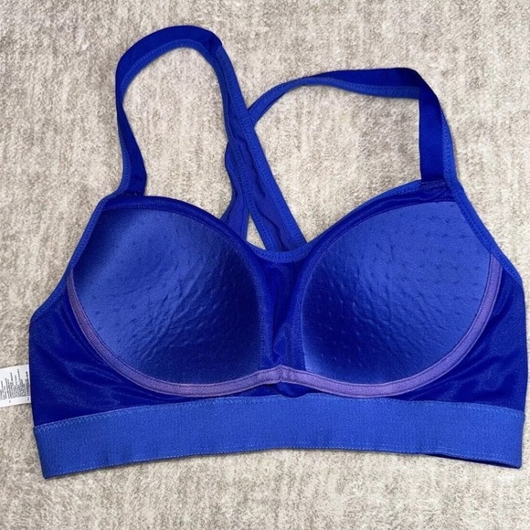 Brooks Running Uprise Crossback Sports bra Size Small Royal Blue Racerback - Picture 7 of 10